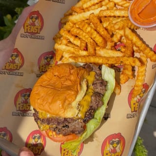 Mr Feast cheese burger