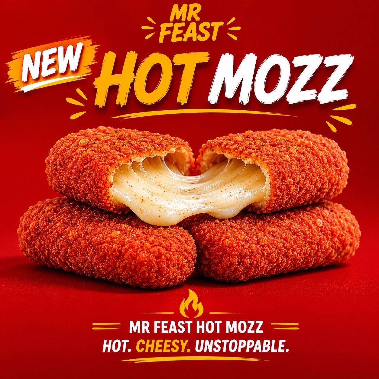 Mr Feast Hot Mozz 3 Piece.