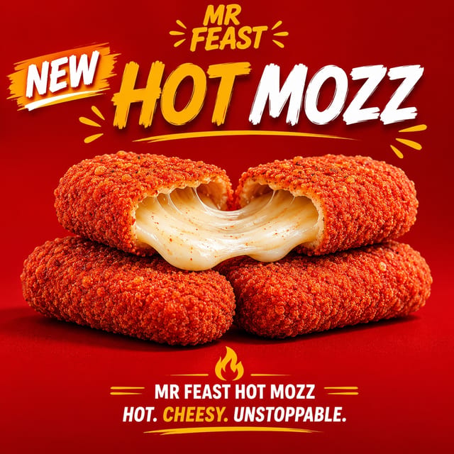 Mr Feast Hot Mozz 3 Piece.