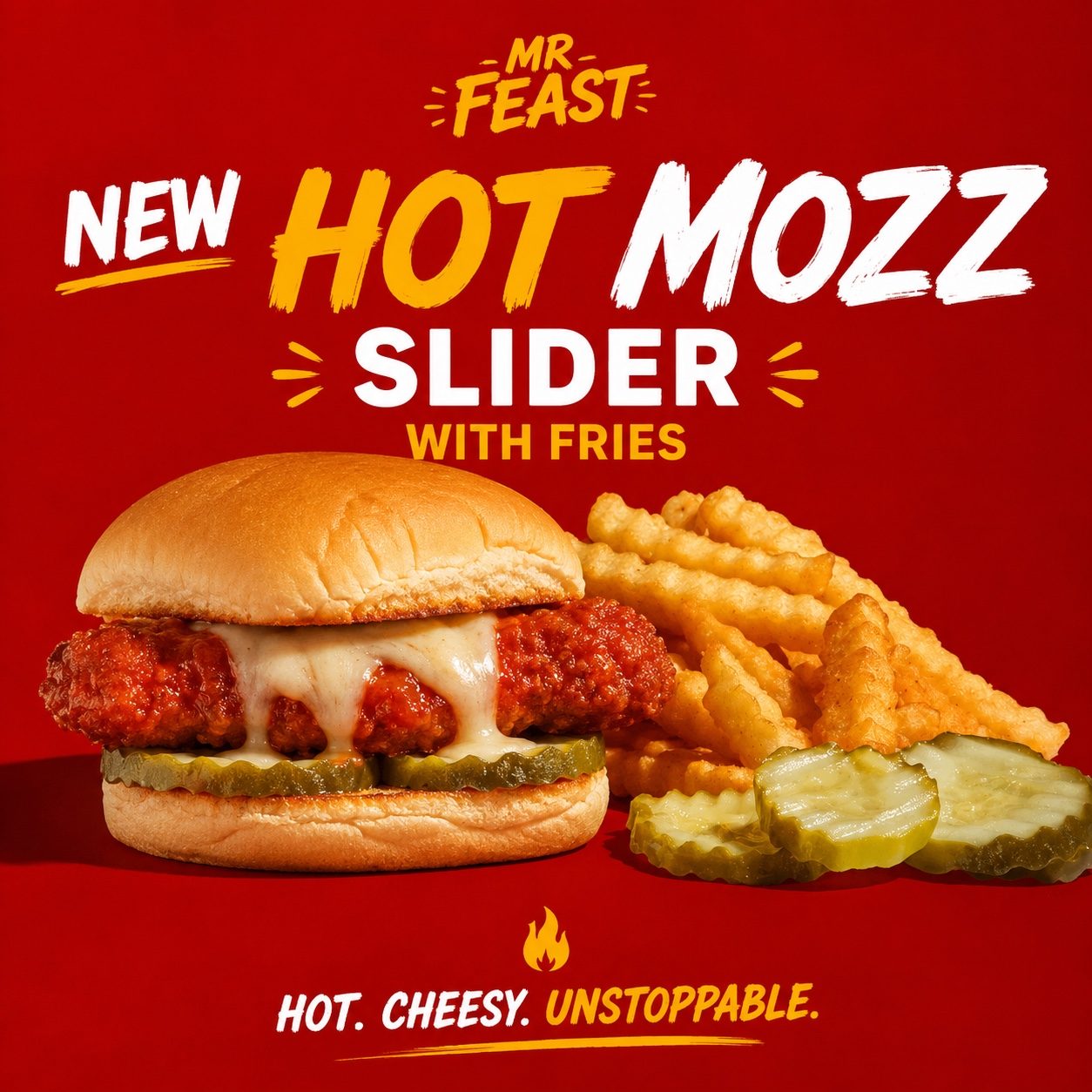 Mr feast  Hot Mozz Slider.